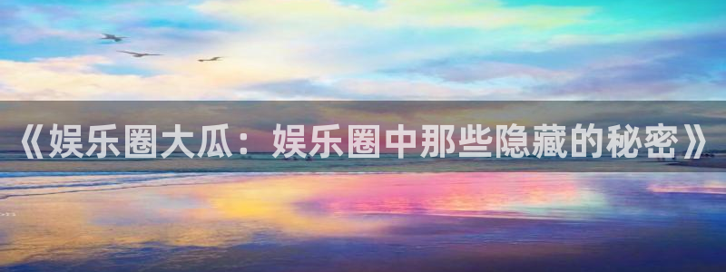 永盈兴业有限公司：《娱乐圈大瓜：娱乐圈中那些隐藏的秘密》