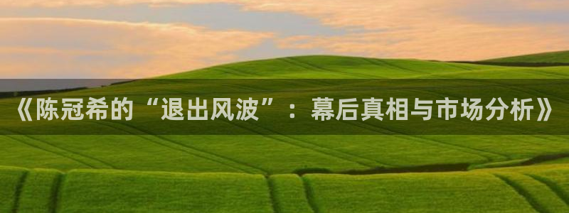 佛山永盈陶瓷有限公司：《陈冠希的“退出风波”：幕后真相与市场分析》